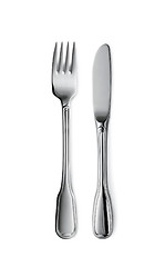 Image showing Fork and knife isolated