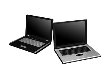 Image showing black laptops 3d model