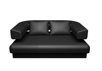 Image showing black sofa isolated on white background