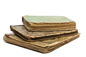 Image showing Antique old books on white