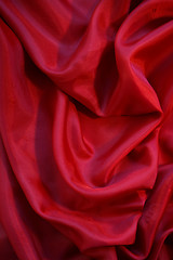 Image showing Smooth Red Silk background