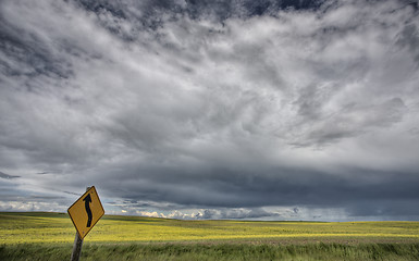 Image showing Yellow Turn Sign