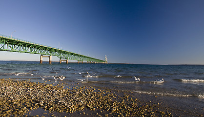 Image showing Mackinaw City Bridge Michigan