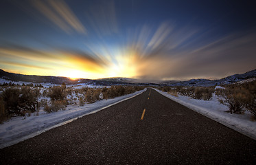 Image showing Yellowstone Park Wyoming Winter Snow