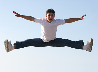 Image showing Boy jumping