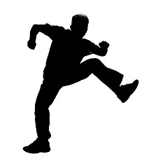 Image showing Jumping silhouette