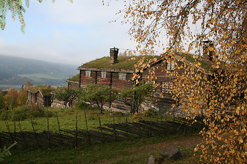 Image showing Old farm with a view