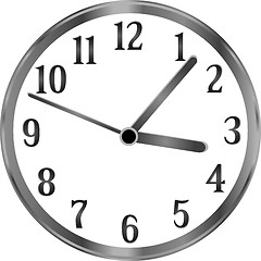 Image showing Silver clock, time, year, passing simple concept