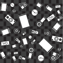 Image showing seamless electronic products background