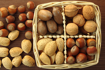 Image showing Nuts in basket.