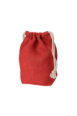 Image showing Red decorative rag bag