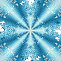 Image showing White-blue seamless pattern