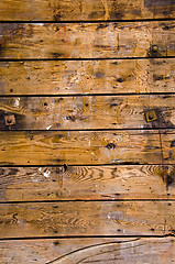 Image showing Background grunge vintage wooden plank board wall 