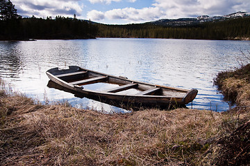 Image showing boat filled with water
