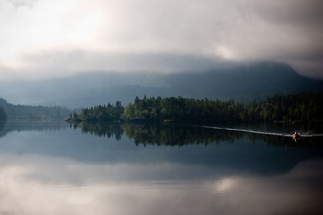 Image showing Rowboat at dawn