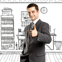 Image showing Business Man Shows Well Done