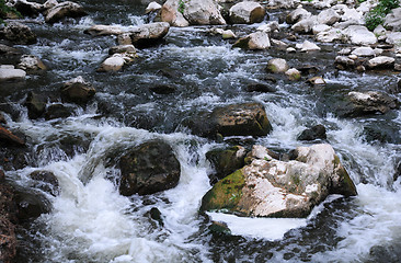 Image showing Mountain Stream and Boulders