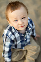 Image showing Child Playing in the Sand