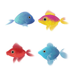 Image showing four fish illustrations