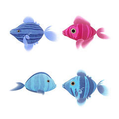 Image showing four fish illustrations