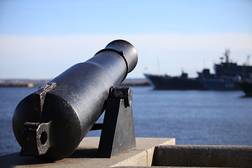 Image showing coastal cannon 