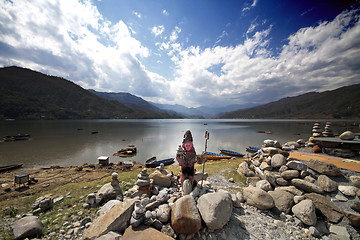 Image showing Fewa lake, Pokhara,