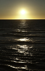 Image showing ocean sunset