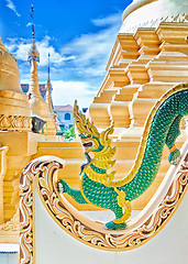 Image showing dragon statue in budhist temple