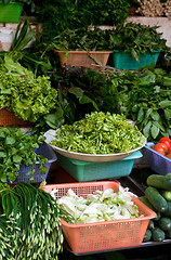 Image showing fresh fruit and vegetables for sale