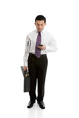 Image showing Businessman using mobile phone