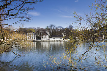 Image showing houses at small sea in stavanger