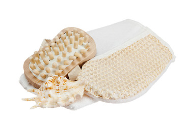 Image showing SPA accessories, it is isolated on white