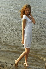 Image showing Woman on beach