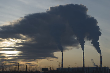 Image showing Smoke from factory