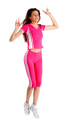 Image showing Young woman in fitness