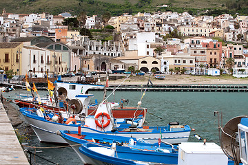 Image showing view of touristic harbour of Castellammare del Golfo town, Sicil