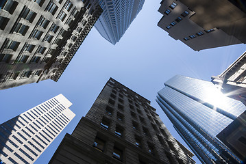 Image showing Group of tall office buildings