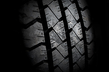 Image showing New tire abstract close up