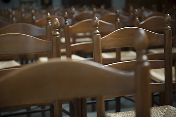 Image showing Row of chairs in auditorium