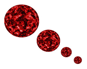 Image showing a lot of fire spheres