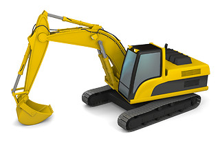 Image showing Modern excavator illustration