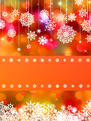 Image showing ?hristmas card with Colorful bokeh. EPS 8