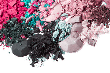 Image showing set of multicolor crushed eyeshadows