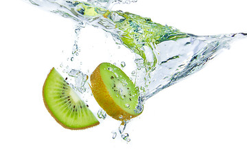 Image showing kiwi splashing