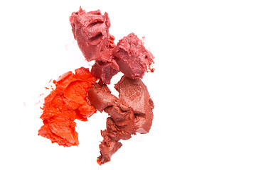 Image showing scraps of lipstick