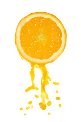 Image showing orange juice splash