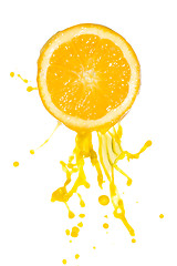 Image showing orange juice splash