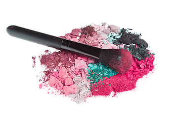 Image showing set of multicolor crushed eyeshadows