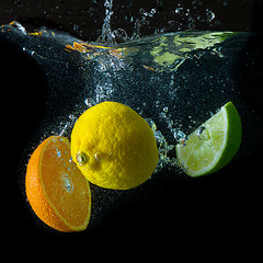 Image showing fruit splash