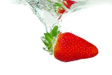 Image showing strawberry in the water